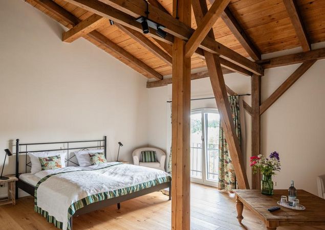 Storchenhof Blumenow - Doppelzimmer Bredereiche Schlafzimmer, Foto: Bryan Reinhard, Lizenz: Storchenhof Blumenow GbR Storchenhof Blumenow - Doppelzimmer Bredereiche Schlafzimmer, Foto: Bryan Reinhard, Lizenz: Storchenhof Blumenow GbR